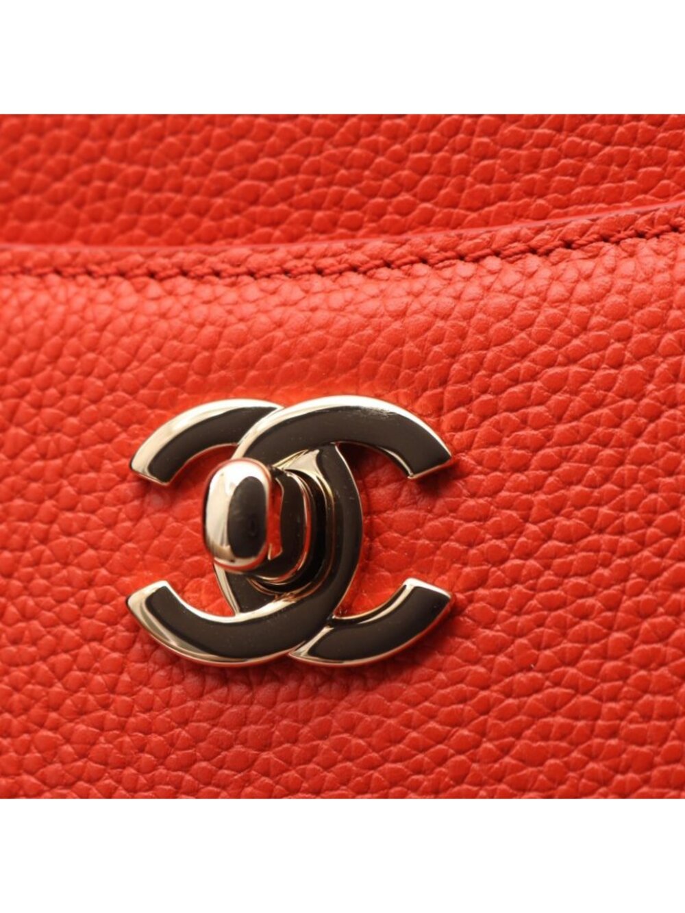 Chanel Tote Neo Executive 2-Way Orange Caviar Leather - Picture 9 of 10